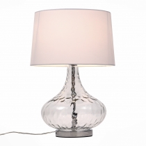 Настольная лампа St Luce Хром, Прозрачный/Белый E27 1*60W