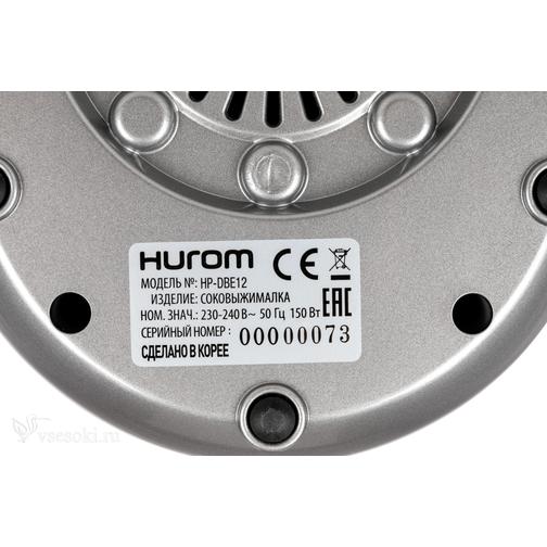 Соковыжималка Hurom HP-DBE12, серебристый 42507510 6