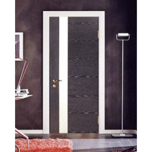 Дверное полотно МариаМ Дуэт ПУ лак остекленное 600-900 мм Черный абрикос 6582968