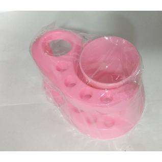 Подставка под зубные щетки размер: 16*11 см, розовый