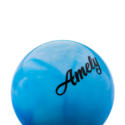 Мяч для художественной гимнастики Amely Agb-101, 19 см, синий/белый 42219345