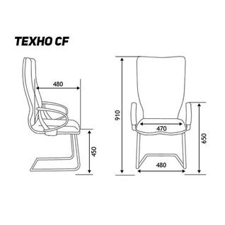 Кресло офисное Техно CF/хром/слоновая кость экокожа NORDEN Chairs