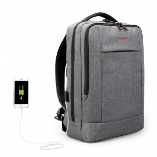 Рюкзак Tigernu T-B3331 USB, светло-серый, 15,6"