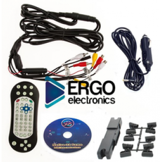 Навесной монитор ERGO ER9L Black (USB, SD, DVD) (+ Двухканальные наушники в подарок!)