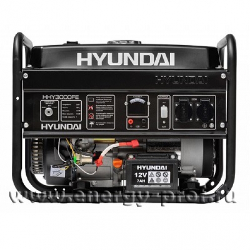 Электрогенератор Hyundai Бензиновый генератор HHY 3010 FE 1243015 1