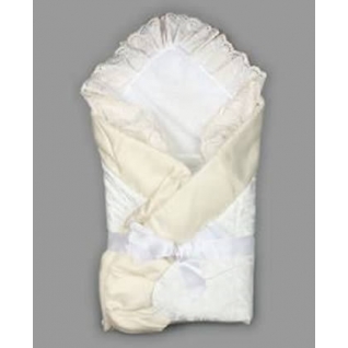 Одеяло конверт на выписку из роддома, Зима, Белый