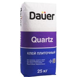 ДАУЭР Кварц клей для мрамора и гранита (25кг) / DAUER Quartz клей для плитки и керамогранита усиленный (25кг) Дауэр