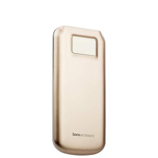 Аккумулятор внешний универсальный Hoco B26-10000 mAh BeiTan power bank (2 USB: 5V-2.1A&1.0A) Gold Золотой 42465500