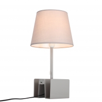 Настольная лампа c USB St Luce Серый/Бежевый E14 1*40W