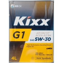 Моторное масло KIXX G1 A3/B4 5W30 4л