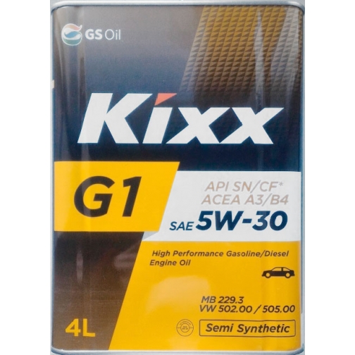 Моторное масло KIXX G1 A3/B4 5W30 4л 5920687