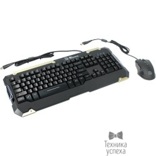 Thermaltake Keyboard&Mouse Tt eSPORTS Commander Combo Black KB-CMC-PLBLRU-01 комплект клавиатура/мышь, подсветка 5801165