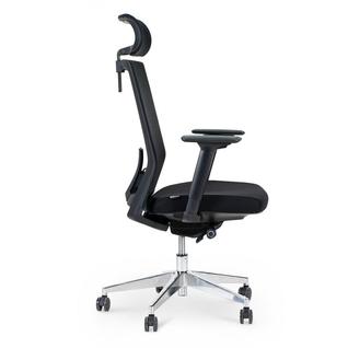 Кресло офисное Партнер aluminium/черный пластик/черная сетка/черная ткань (мультиблок) NORDEN Chairs