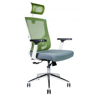 Кресло офисное/Гарда SL/белый пластик/зеленая сетка/серая сидушка NORDEN Chairs