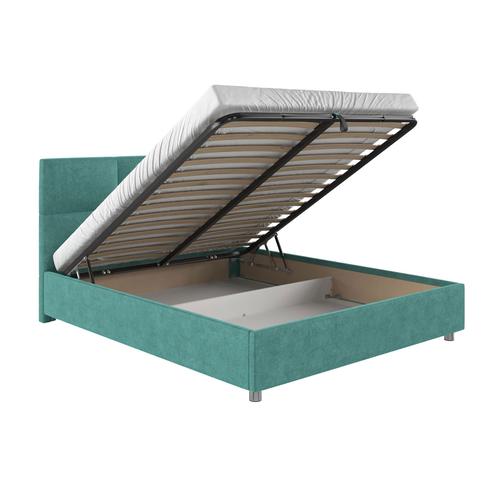 Кровать с подъемным механизмом ПМ: Первый Мебельный Кровать с мягким изголовьем Агата 42747660 41