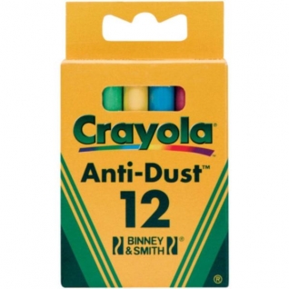 Мелки с пониженным выделением пыли, 12 шт. Crayola