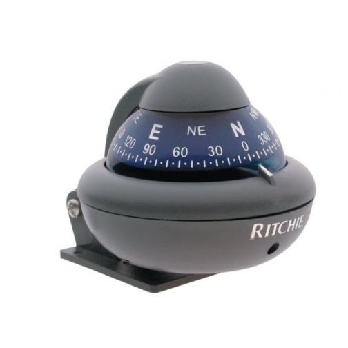 Ritchie Navigation Компас с конической картушкой Ritchie Navigation Sport X-10-A серый/синий 51 мм 12 В большие цифры устанавливается на кронштейне 1201247