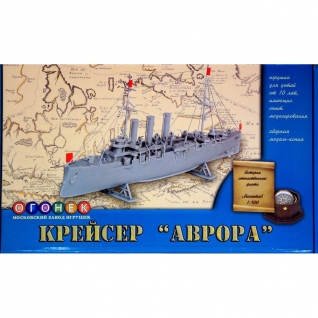 Сборная модель "Крейсер Аврора", 147 деталей, 1:400 Завод Огонек