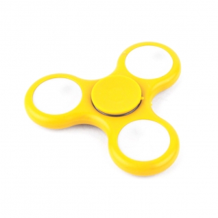Светящийся спиннер, желтый, 7 см Fidget Spinner