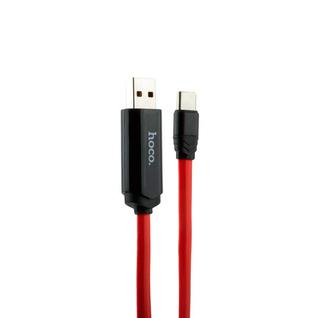 USB дата-кабель Hoco U29 LED displayed timing USB Type-C (1.2 м) Красный