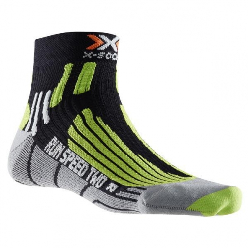 X-Bionic Носки X-Socks Run Speed Two, цвет черно-зеленый 5036684