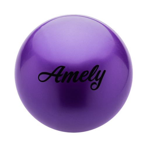 Мяч для художественной гимнастики Amely Agb-101, 19 см, фиолетовый 42219351 1