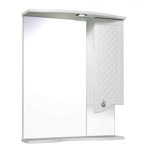 Зеркальный шкаф для ванной Runo Милано 65 Белый Правый 38114521