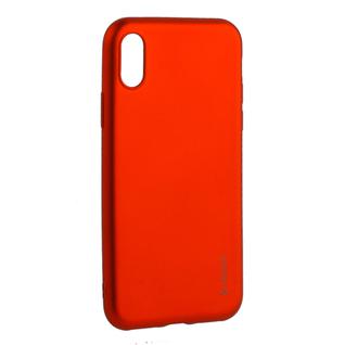 Чехол-накладка Deppa Case Silk TPU Soft touch D-89042 для iPhone XS/ X (5.8") 1мм Красный металик