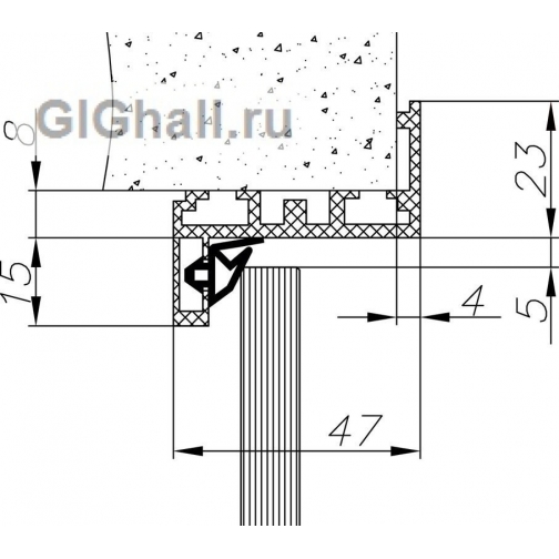 Алюминиевая Z-обр. коробка Дуб беленый , комплект 37013399 1