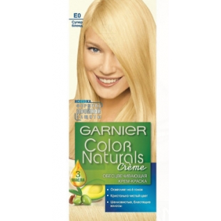 Стойкая питательная крем-краска для волос Garnier "Color Naturals", оттенок ЕО, супер блонд, 110 мл Garnier