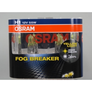 Лампа Osram H1 55W 12V Fog Breaker 2 шт. 62150FBR-DUOBOX Osram