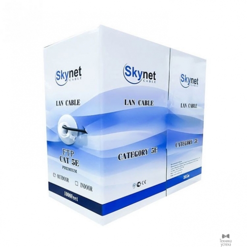 SkyNet SkyNet Кабель FTP indoor, медный, FLUKE TEST, кат.5e, 4x2x0,46, однож., 305 м, box, серый CSL-FTP-4-CU 37405063