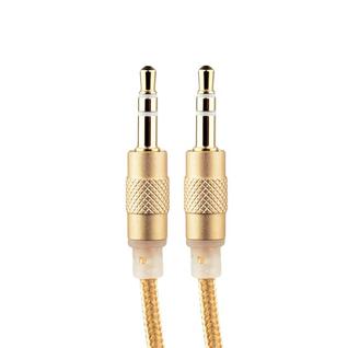 Кабель COTEetCI Nylon Audio line Cable Aux CS5057-CE 3.5mm (1.5 м) Золотистый