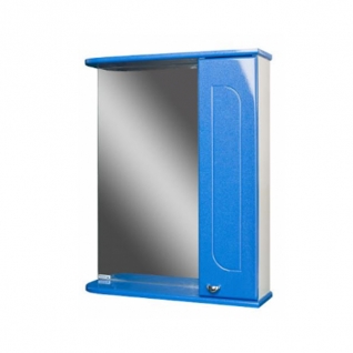 Зеркало-шкаф Домино Радуга синий металлик 55 айсберг левый Домино