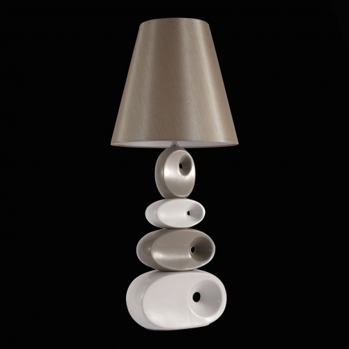 Настольная лампа St Luce Белый, Светло-коричневый/Светло-Коричневый E27 1*60W SL998.504.01 37397549 1