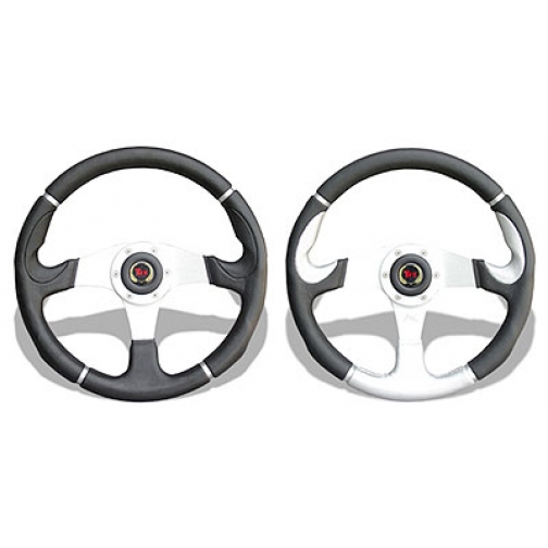 Рулевое колесо Teleflex Flash серебристые спицы, черный обод 355 мм 1394630