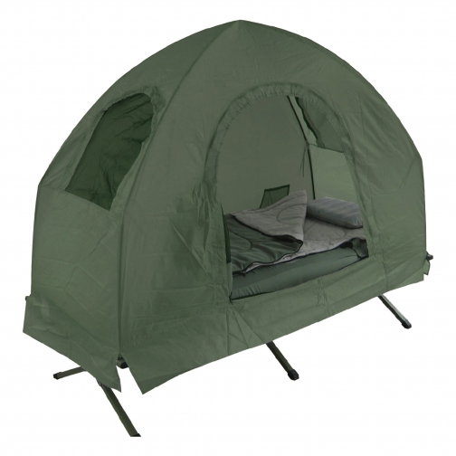 Кровать полевая с палаткой, цвет оливковый 5034213