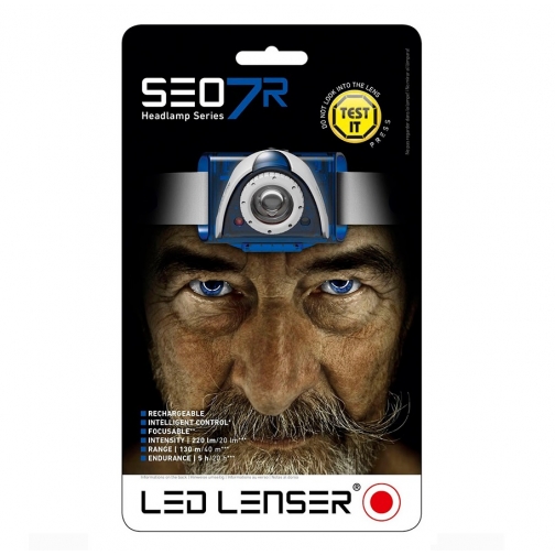 Фонарь налобный аккумуляторный LED Lenser SEO7R (6107-R) 220 люмен 1391757