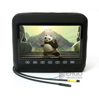 Подголовник со встроенным DVD плеером и LCD монитором 9" ERGO ER9HD (Черный) Ergo