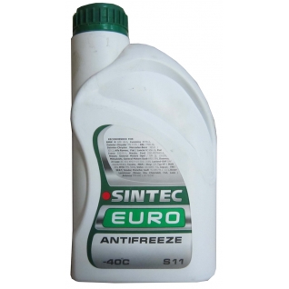 Антифриз зеленый 1 л, до -40°С "SINTEC" ANTIFREEZE EURO - 1л