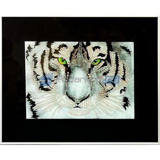 Картина с кристаллами Сваровски " Снежный Тигр"