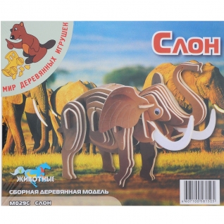 Сборная деревянная модель "Животные" - Слон МДИ