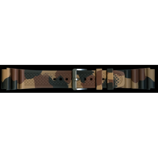 Каучуковый камуфляжный ремешок для часов №111, Пустыня, 22 мм Traser 37687291