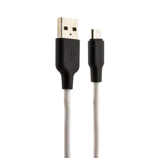 USB дата-кабель Hoco X21 Silicone MicroUSB (1.2 м) Black & White