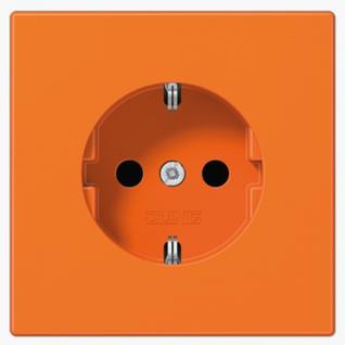 Розетка электрическая Jung LS1520BFO SCHUKO 16A 250V~ с заземлением оранжевая термопласт