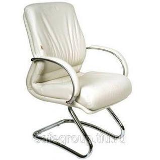 Кресло руководителя CHAIRMAN 445, белый, кожа