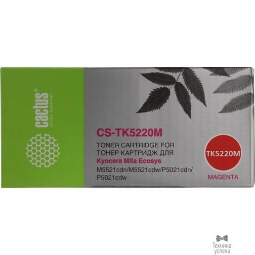 Cactus CACTUS TK-5220M Тонер-картридж для Kyocera Ecosys M5521cdn/M5521cdw/P5021cdn/P5021cdw, пурпурный, 1200 стр. 38763830