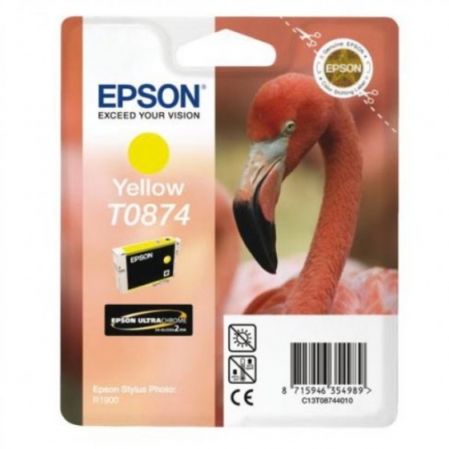 Оригинальный картридж T08744010 для EPSON ST R1900 жёлтый, струйный 8212-01 850668
