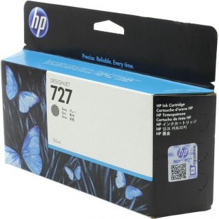 Оригинальный картридж B3P24A №727 для принтеров HP Designjet T1500/T2500/T920, серый, струйный, 130 мл 8636-01 Hewlett-Packard