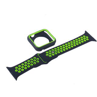Ремешок спортивный COTEetCI W32 Sports Band Suit (WH5255-BK+YL-42) для Apple Watch 42мм Черно-Зеленый